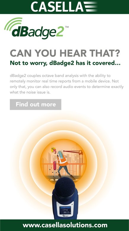 Casella dBadge2 noise monitor.